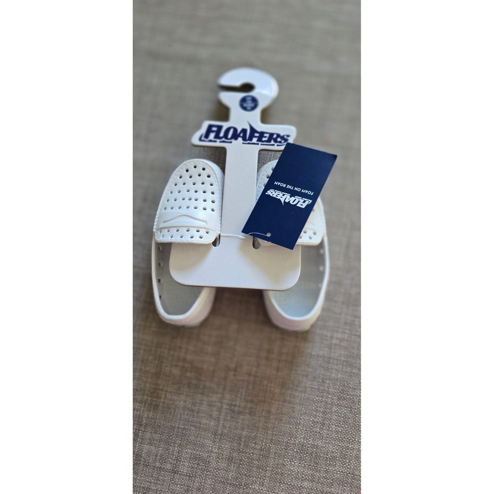 Floafers Prodigy Driver Toddler Size C6 White Harbor Mist Gray Foam Loafers NEW